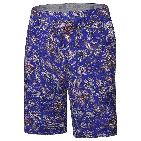 Purple Paisley Golf Shorts - Hreski 133