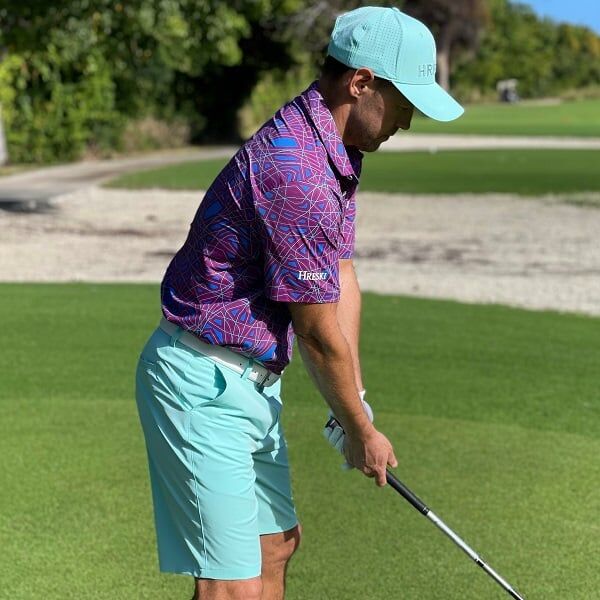 Abstract Purple Lines Golf Shirt - Hreski 127 - Image 8