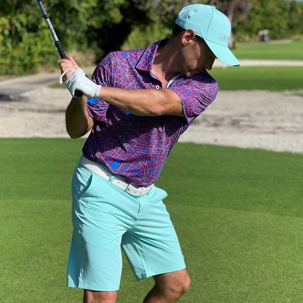 Abstract Purple Lines Golf Shirt - Hreski 127 - Image 11