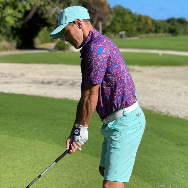 Abstract Purple Lines Golf Shirt - Hreski 127 - Image 14