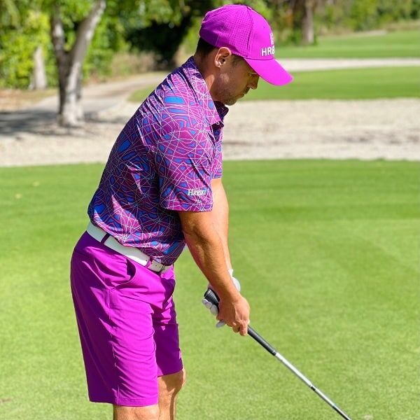 Abstract Purple Lines Golf Shirt - Hreski 127 - Image 6