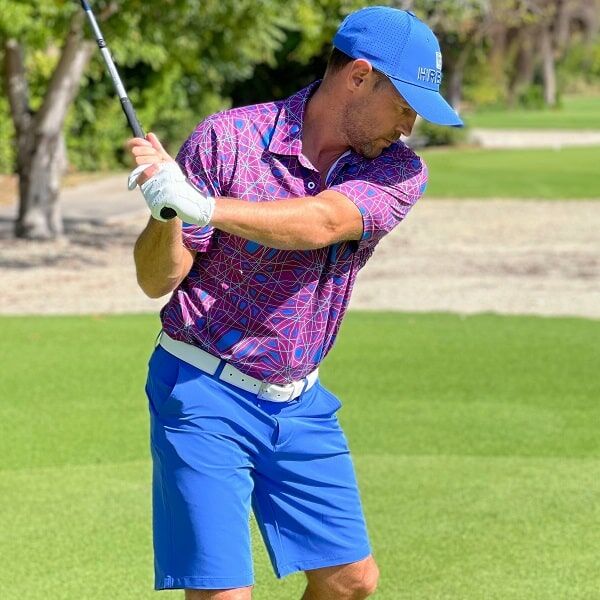 Abstract Purple Lines Golf Shirt - Hreski 127 - Image 10