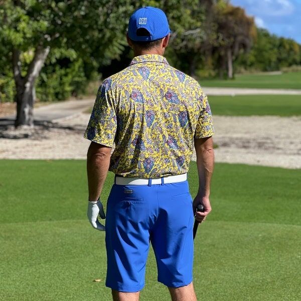 Yellow Paisley Golf Shirt - Hreski 129 - Image 6