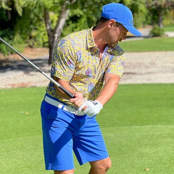 Yellow Paisley Golf Shirt - Hreski 129 - Image 10