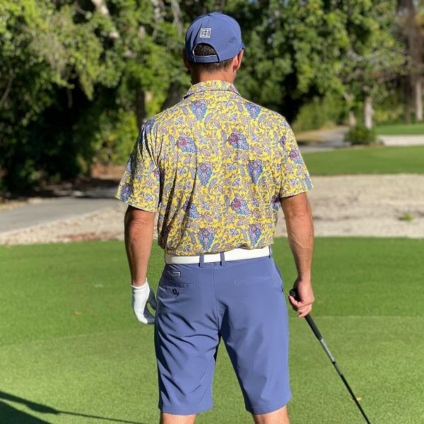 Yellow Paisley Golf Shirt - Hreski 129 - Image 7