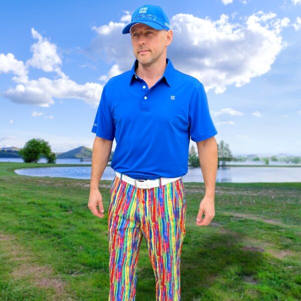 Alternative view of Multi-Color Stripes Golf Pants - Hreski 145