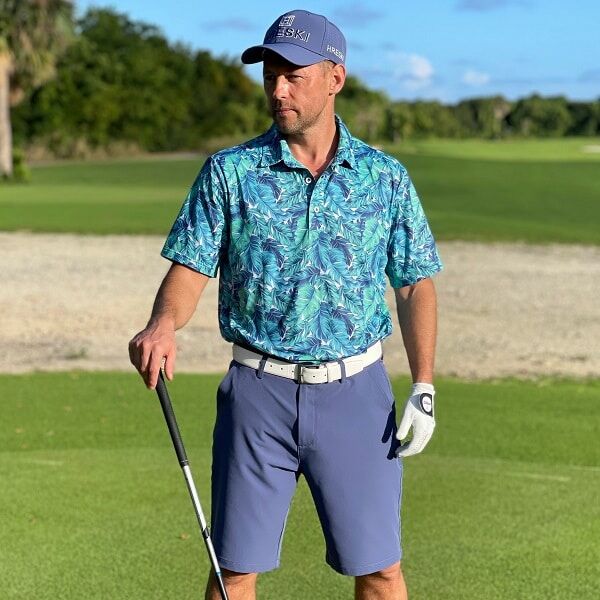 Artistic Monstera Palm Leaves Golf Shirt - Hreski 156 - Image 5