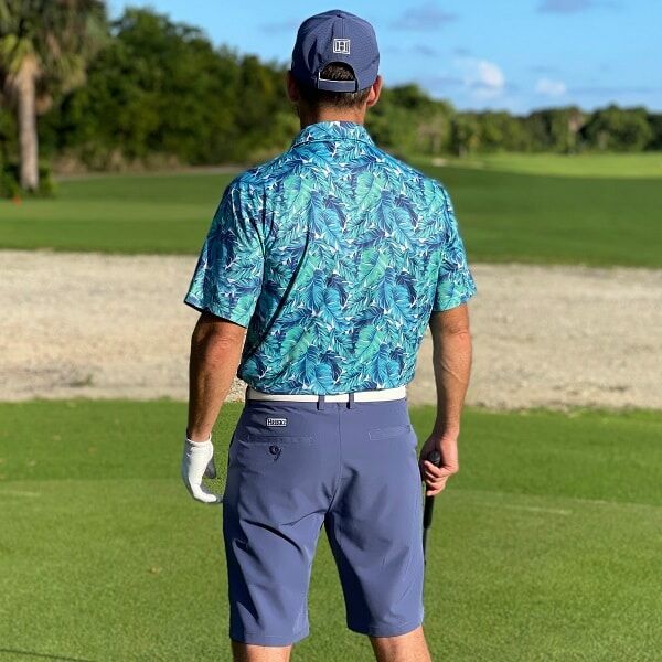 Artistic Monstera Palm Leaves Golf Shirt - Hreski 156 - Image 9