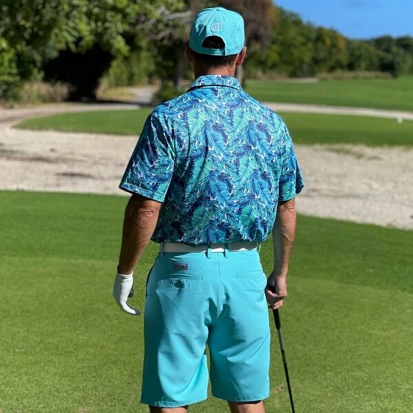 Artistic Monstera Palm Leaves Golf Shirt - Hreski 156 - Image 6