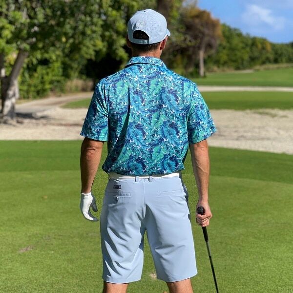 Artistic Monstera Palm Leaves Golf Shirt - Hreski 156 - Image 7