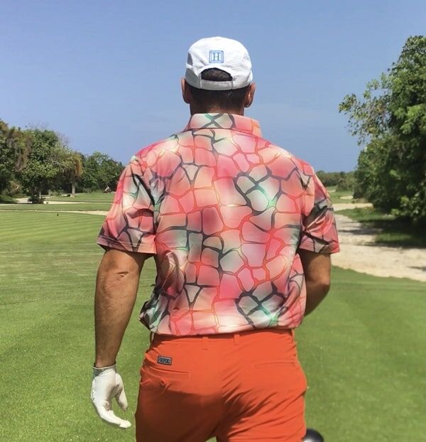 Blurry Mosaic on Colorful Background Golf Shirt - Hreski 140 - Image 10