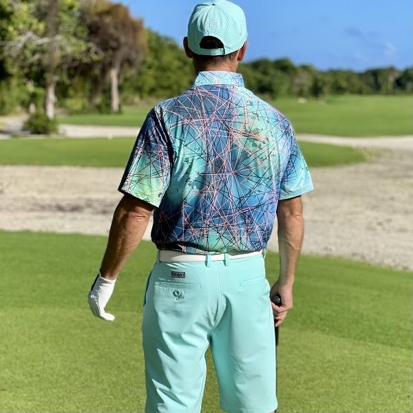 Abstract Geometric Lines Golf Shirt - Hreski 167 - Image 6