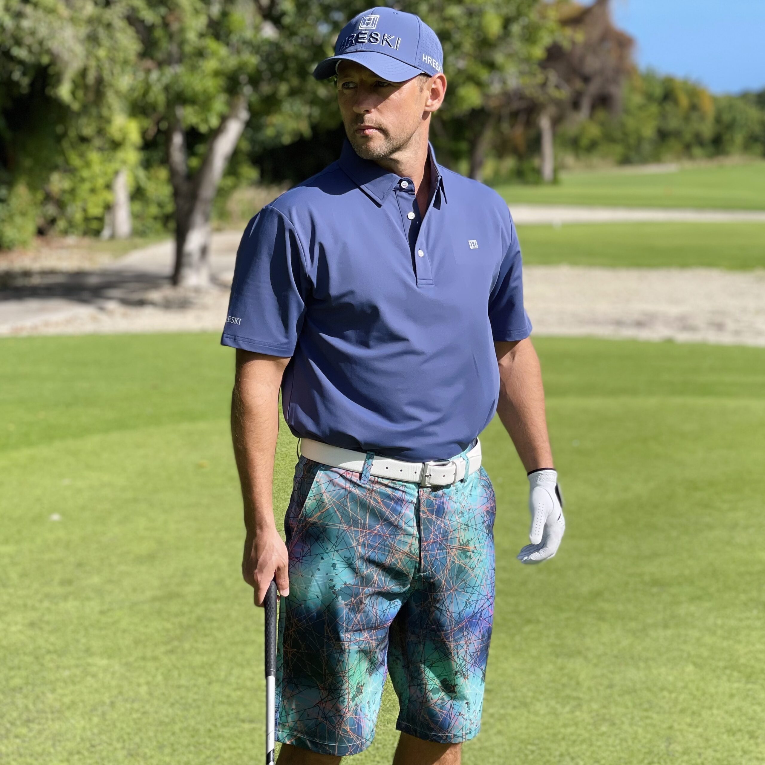 Dark Blue-Gray Golf Shirt - Hreski 607 - Image 2