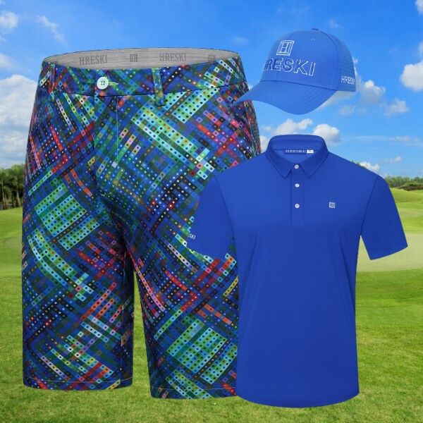 Multi-Colored Dotted Stripes on Green Themed Background Golf Shorts - Hreski 194 - Image 5